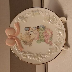 Precious Moments 2001 May Your Christmas Begin With A Bang Mini Plate